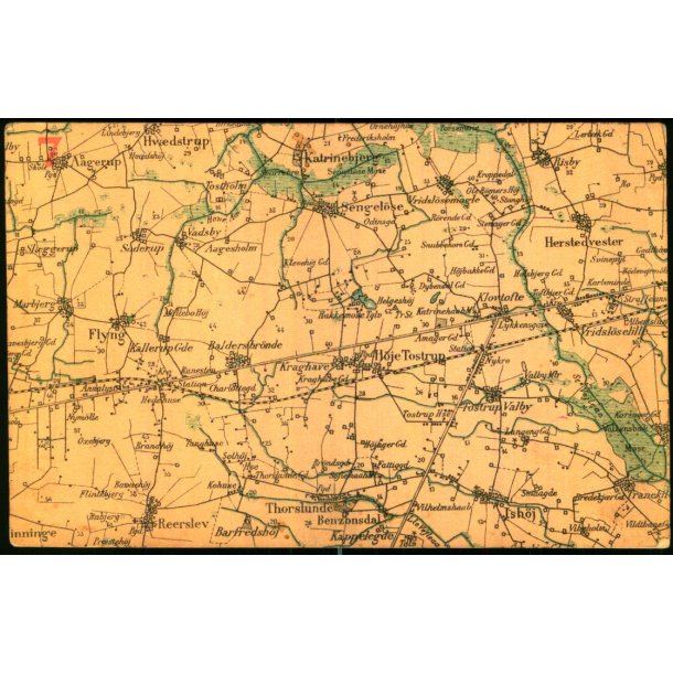 Kort med reklame p� bagsiden - u/n - Ubrugt