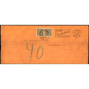 Efterporto - Brev fra Nyborg  8 - 6 - 1954 - Efterporto 40 re