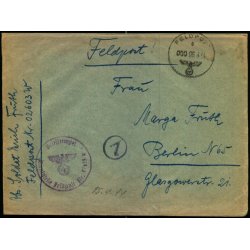 Tysk Feldpostbrev - Feldpoststempel 6 - 4 - 44 - Feldpost No. 02603 W - Til Berlin N. 65