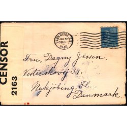 Censurbrev fra U.S.A.   31 - 1 - 40 - Til Nykbing Fl.