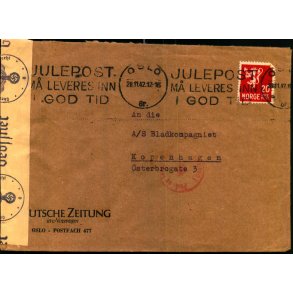 Censurbrev fra Norge  28 - 11 - 42 - Til Danmark