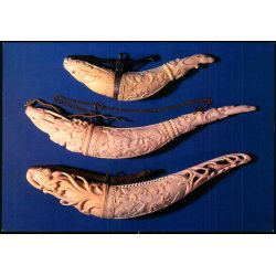 Indiske fngkrudthorn af elfenben - Nationalmuseet u/n - Ubrugt