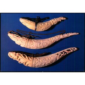 Indiske fngkrudthorn af elfenben - Nationalmuseet u/n - Ubrugt