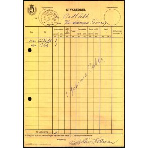 Postliste - afsendt med m/s Simony til Godthb - Fringehavn 1981 - Grnlands Postvsen