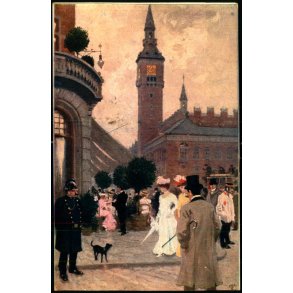 P. Fischer - Parti fra Raadhuspladsen - Nielsen & Lydiche u/n - Brugt