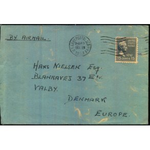 Luftpost Brev fra U.S.A. til Danmark - 23 - 12 - 58