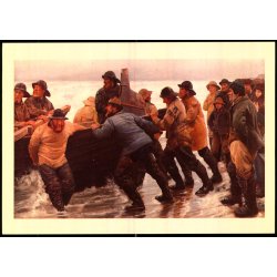 M. Anker - Fiskere i frd med at stte en robd ud - Skagen Museum 2014 - Ubrugt