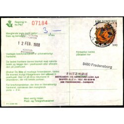Efterporto - Regning fra P&T - Manglende Porto 12-2-1988