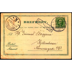 Postkort fra Sverige  28 - 12 - 00  - Til Kbenhavn  - Stempel Fra Sverige i Ramme