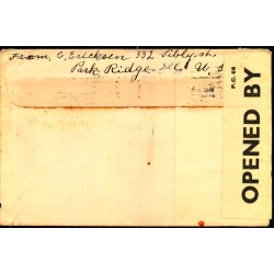 Censurbrev fra U.S.A.   31 - 1 - 40 - Til Nykbing Fl.