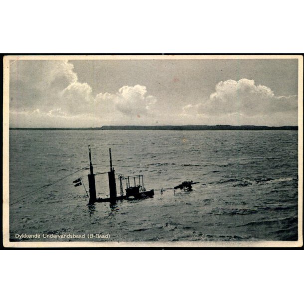 Dykkende Undervandsbaad (B-Baad) - V. Thaning &amp; Appel s Marinekort 165 - Ubrugt