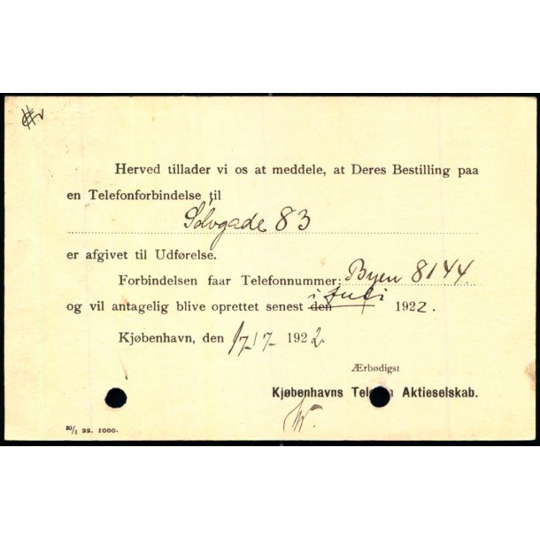 K.T.A.S - 1000  - Brugt - Arkvihuller !