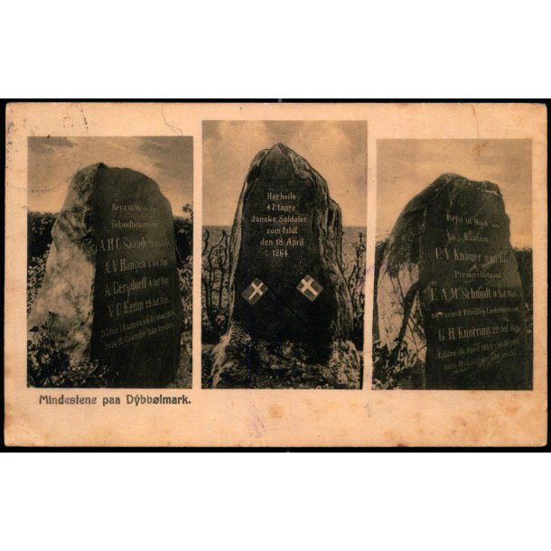 Mindesteene paa Dybb�lmark - Fr. Biehl u/n - Brugt