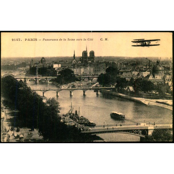 Fly over Paris - C.M. 2147 - Ubrugt