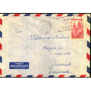 Luftpost Brev fra Frankrig til Danmark - 19 - 4 - 58