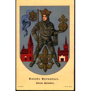 Danske Byvaabner - Odense Byvaaben - Fritz Benzen 45 - Ubrugt