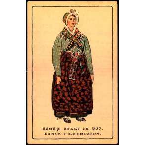 BW - Sams Dragt ca. 1830 - Dansk Folkemuseum - Alfred Jocobsen 46 - Ubrugt