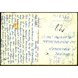 Efterporto - Postkort fra Italien (Ufrankeret)  13 - 7 - 65 til Kbenhavn  - Efterporto 82 re.