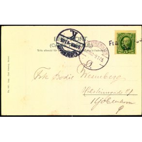 Postkort fra Sverige 9 - 1 - 05  - Til Kbenhavn  - Stempel Fra Sverige M.