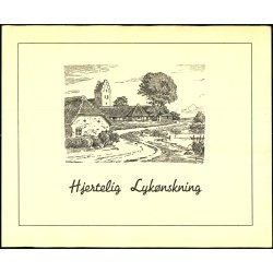 Tom Petersen , Christian- Hjertelig Lyknskning - Fra Telegram 22 x 18 cm.