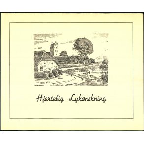 Tom Petersen , Christian- Hjertelig Lyknskning - Fra Telegram 22 x 18 cm.