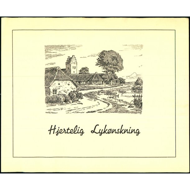 Tom Petersen , Christian- Hjertelig Lyknskning - Fra Telegram 22 x 18 cm.