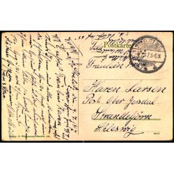 Feldpost - Strelitz  4 - 7 -17 - Til Ober Jersdal  - Billedside : Strelitz