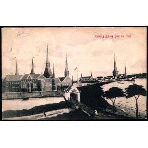 Nyborg By og Slot ca. 1659 - Warbergs Forlag 1100 - Brugt