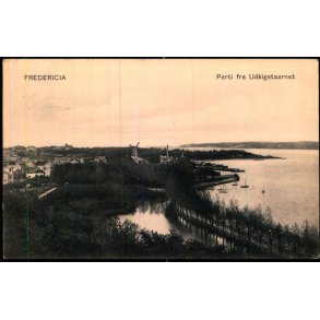 Fredericia - Parti fra Udkigstaarnet - Gr�nholts Bogh. u/n - Brugt