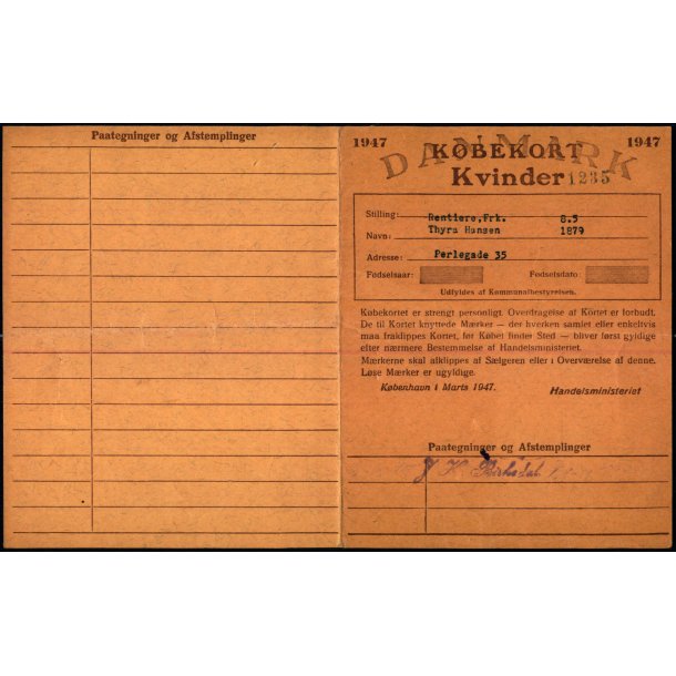 Kbekort - Kvinder med Ptegninger - 2 Verdenskrig