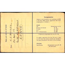 Luftpost Rekommanderet Brev fra Kenya til Danmark - 2 - 3 - 62