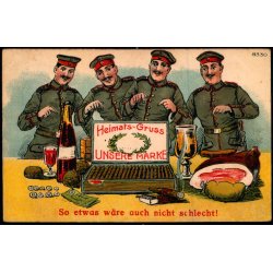  Feldpost - Berlin - 7 -7 -17 - Til 4. Komp. - 1. Batl. - Billedside : Heimats- Gruss.