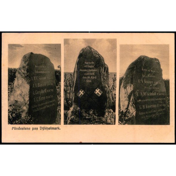 Mindesteene paa Dybb�lmark - Fr. Biehl u/n - Ubrugt