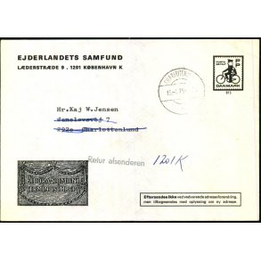 Brev - Retur afsender  15 - 4 - 75