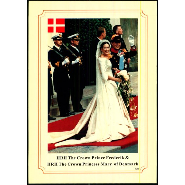 Kronprins Frederik og Marys Bryllup  - Scandinavisk Foto u/n - 13x18 cm. - Ubrugt