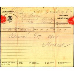 Telegram - Den Dansk Statstelegraf ? - Fra Veile til Kbenhavn