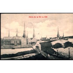 Nyborg By og Slot ca. 1659 - W.K.F.  1100 - Ubrugt