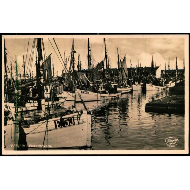 Esbjerg - Fiskerihavnen - Fotokort 35437  - Ubrugt