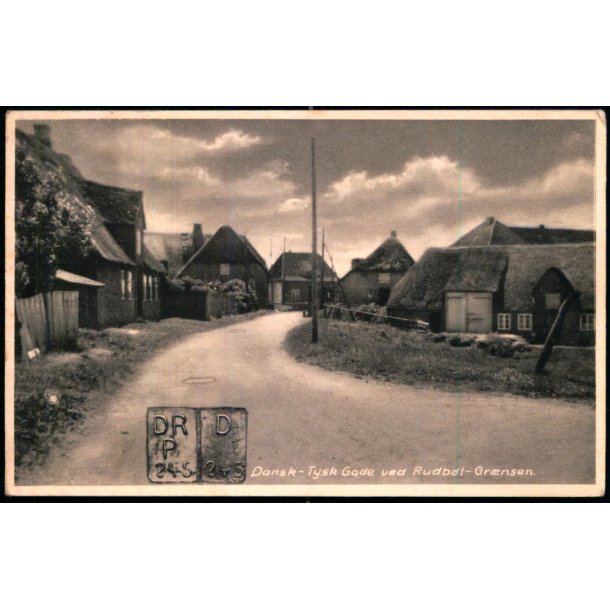 Dansk - Tysk Gade ved Rudb�l Gr�nsen - P. Andersen 19363 A - Ubrugt