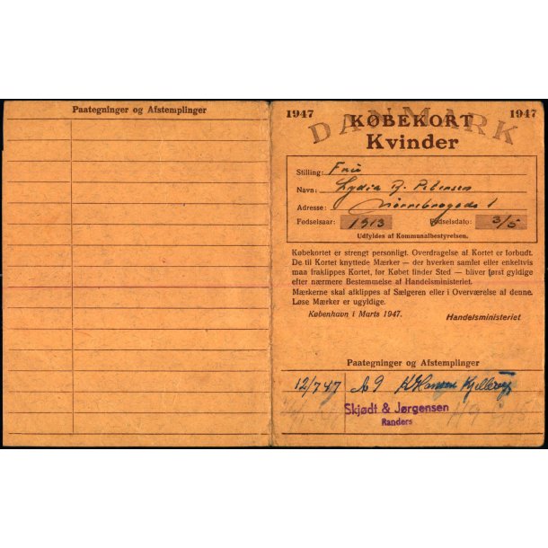 Kbekort - Kvinder med Ptegninger - 2 Verdenskrig