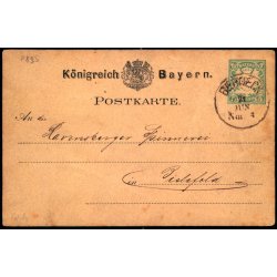 Efterporto - Postkort fra Bayern 21 - 6 - 18 til  Biclafeld ! - Efterporto 20 C