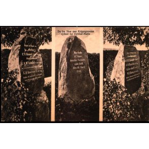 De tre Sten paa Krigergravene syd�st for Dybb�l-M�lle - Chr. Qvist  99 - Ubrugt