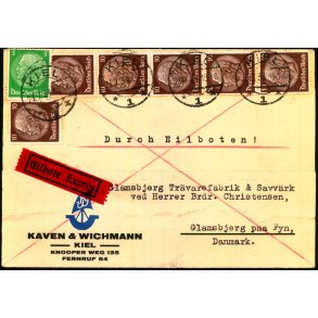 Expres Brev - Fra Tyskland - 23 - 7 - 34 - Til Glamsbjerg