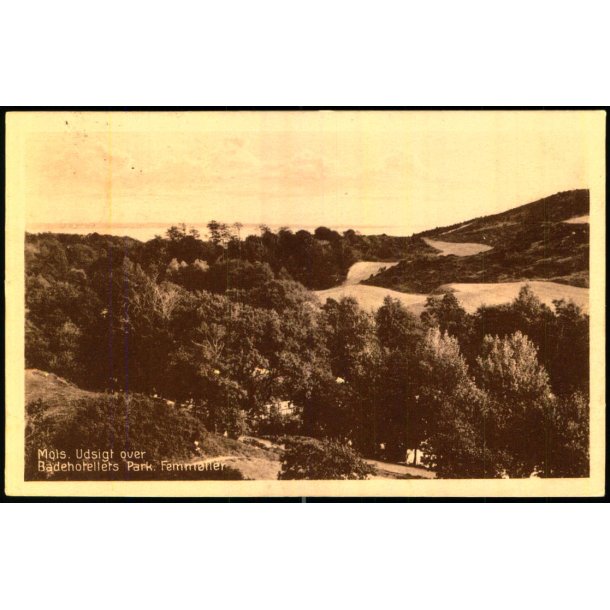 Mols - Udsigt over Badehotellets Park - Femm�ller - Ebeltoft Bogh. E. 4 - Brugt
