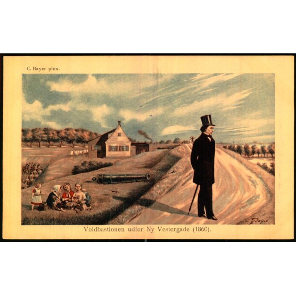 C. Bayer - Voldbastionen udfor Ny Vestergade 1860 - Alex Vincent 292/21 - Ubrugt