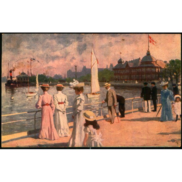 P. Fischer - Langelinie - Nielsen &amp; Lydiche u/n - Brugt