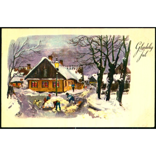Axel Mathisen - Gldelig Jul - Lyngby - Rudolf Olsen u/n - Ubrugt 