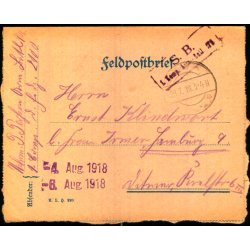 Feldpostbrief - 29 - 7 - 18 - Til Vitmar