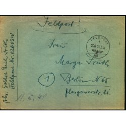 Tysk Feldpostbrev - Feldpoststempel 4 - 3 - 44 - Feldpost No. 02603 W - Til Berlin N. 65
