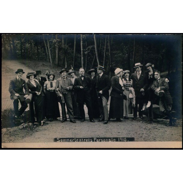 Svendborg - Sommerteaterets Personale 1913 - Fotokort u/n - Brugt